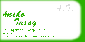 aniko tassy business card